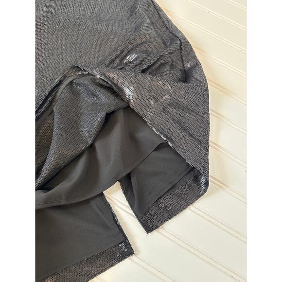 NWT L'AGENCE Femme Sequined Cut-Out Midi-Dress Black Bodycon Cocktail Size 12 - Picture 6 of 11